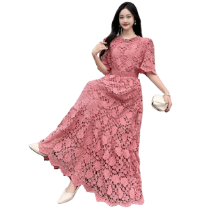 Embroidered lace dress