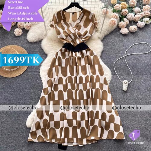 IN STOCK PRINTED MIDI DRESS