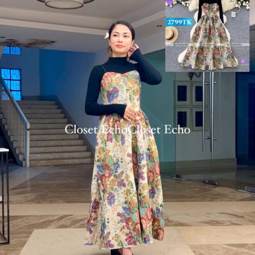 Wool+Synthetic Floral frock