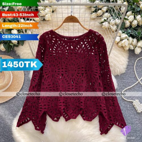 Vintage Wine red Shrug