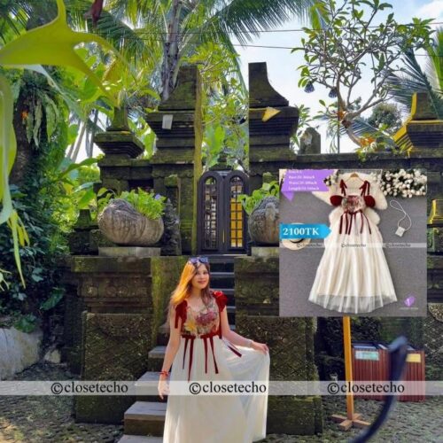 Off Shoulder Velvet+net gown