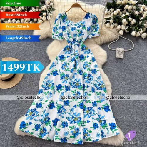 White Blue Floral Combo