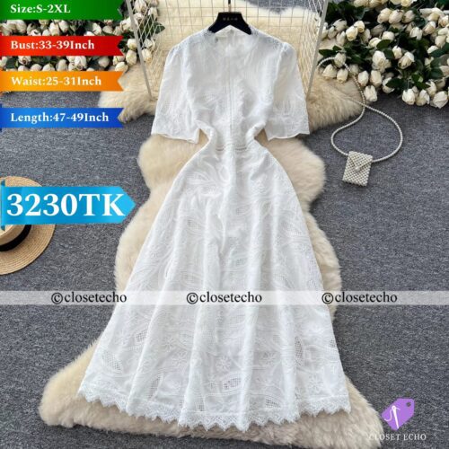 White Embroidered Chikankari dress