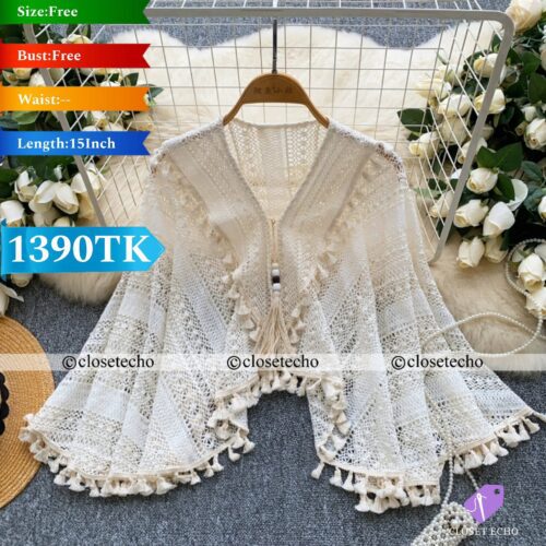 Off White Chrochet Shrug